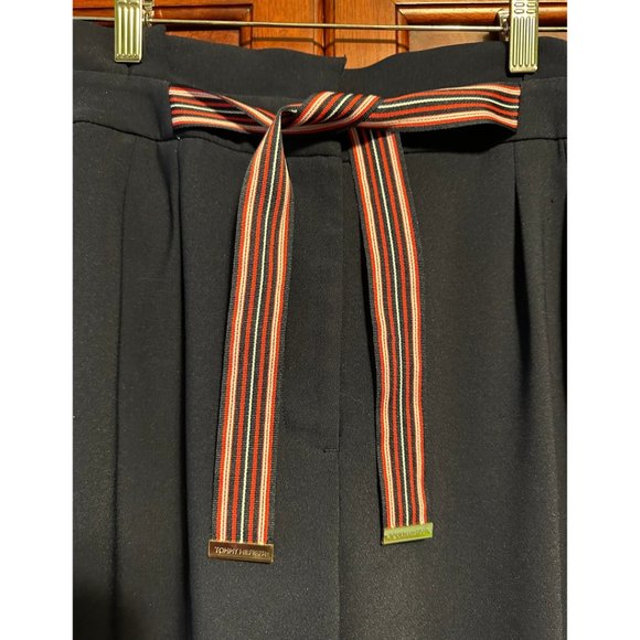 Tommy Hilfiger Baggy Navy Slacks with Red White & Blue Tie Belt Size 4 - Picture 10 of 16